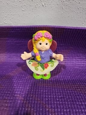 Purple Fairy Doll Toy Sarah Lynn  with Floral Skirt  Bendable